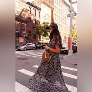 Dressed in LALA Black and White Smiley Face Lucky Lady Tiered Maxi Dress XL